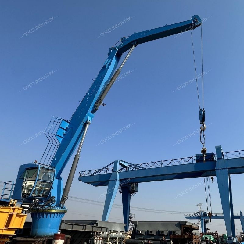 8T Active Heave-compensated Subsea Crane with Knuckle Boom